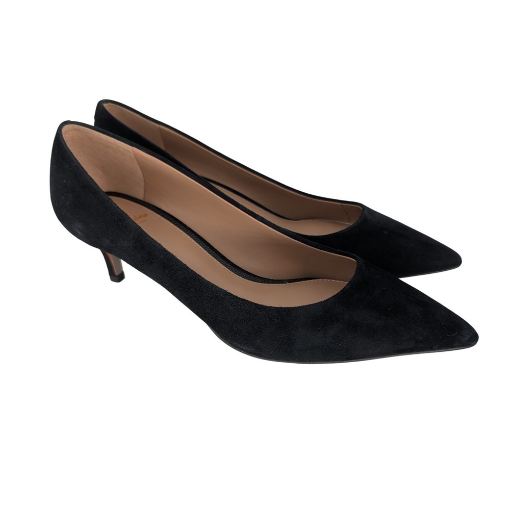 Sam Edelman Dori Kitten Heel Black Suede Pums 9 Pointed Toe Minimalist Classic